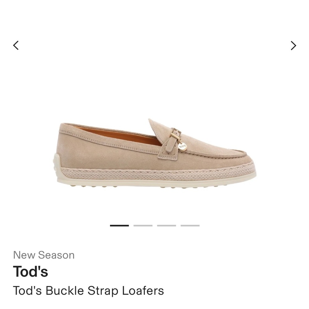 Tod's Tan Buckle Strap Loafers